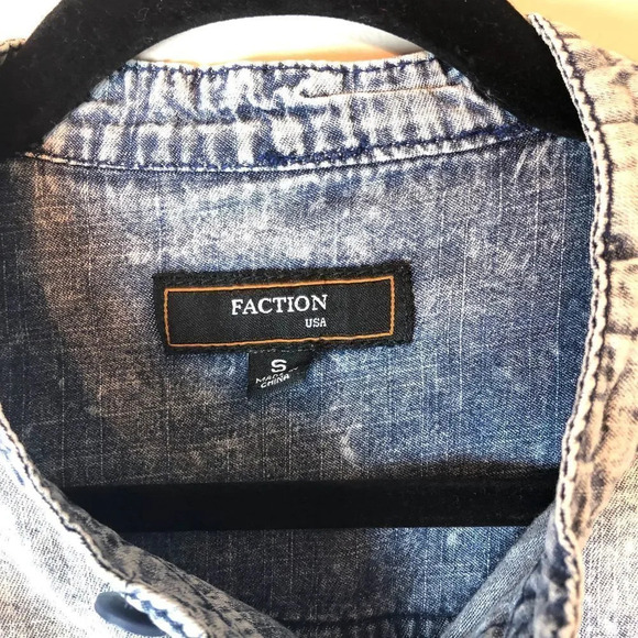 Faction | Acid Wash Drawstring Tunic Button Down - Picture 2 of 6